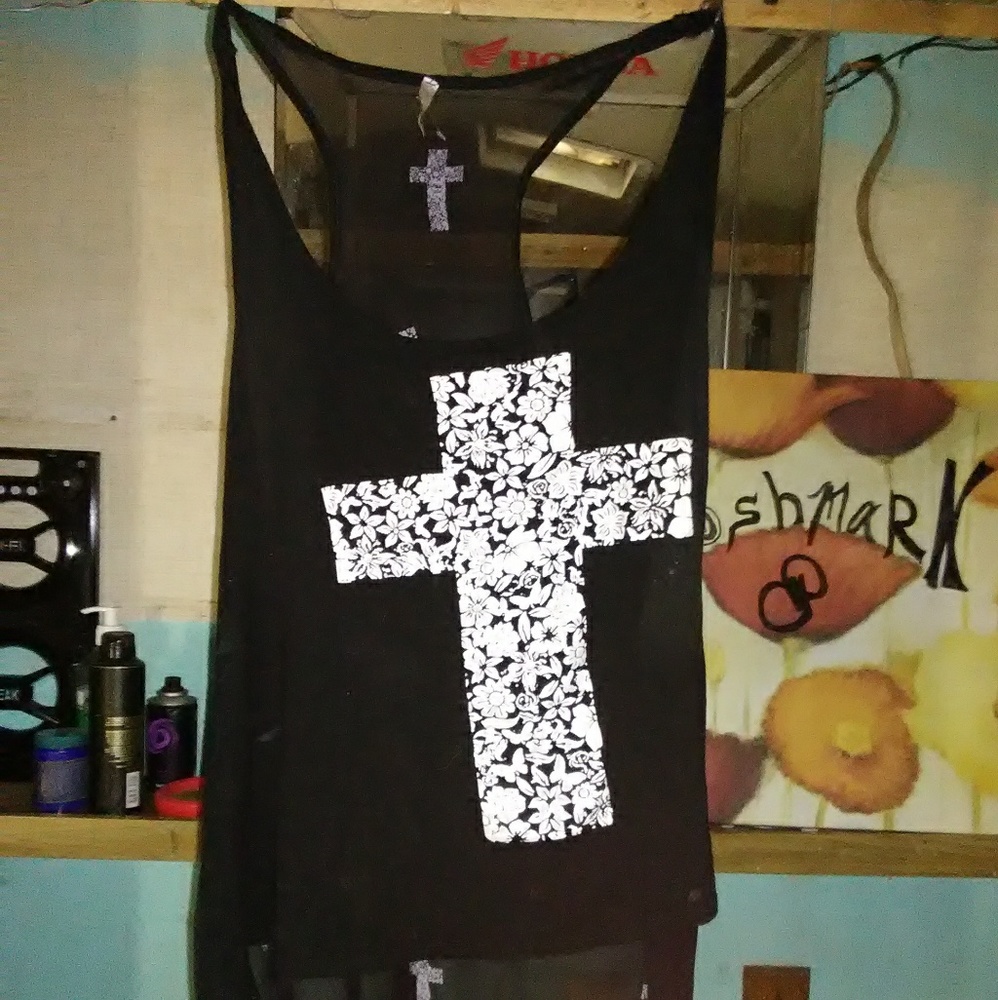 Cross black punk